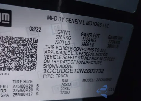 2022 Chevrolet Silverado 1500 4Wd Short Bed Ltz from USA, damaged, VIN 1GCUDGET2NZ603732